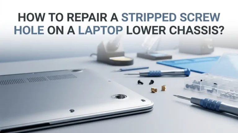 How to Repair a Stripped Screw Hole on a Laptop Lower Chassis?
