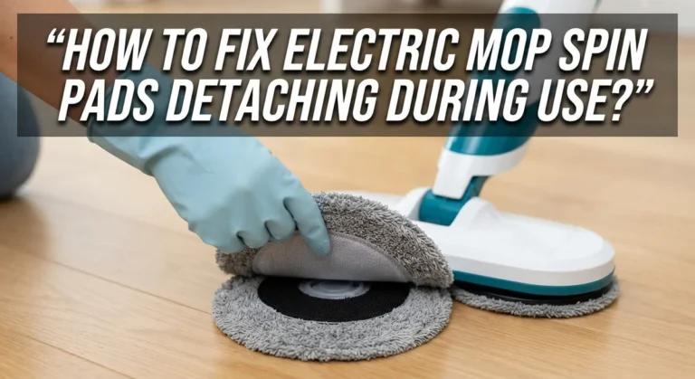 How To Fix Electric Mop Spin Pads Detaching During Use?