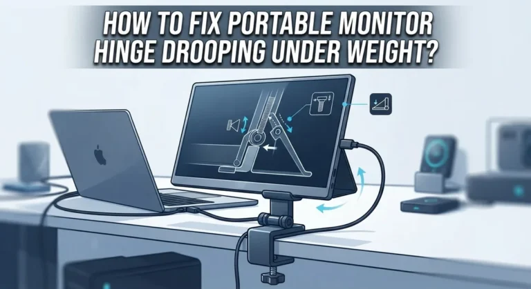 How To Fix Portable Monitor Hinge Drooping Under Weight?