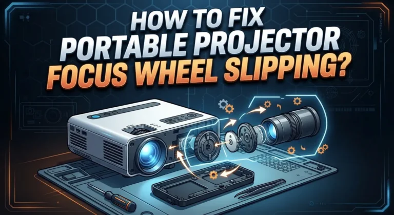 How To Fix Portable Projector Focus Wheel Slipping?
