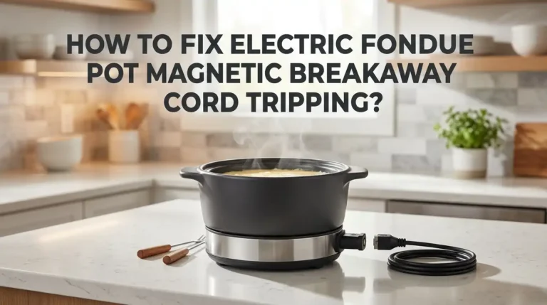 How To Fix Electric Fondue Pot Magnetic Breakaway Cord Tripping?
