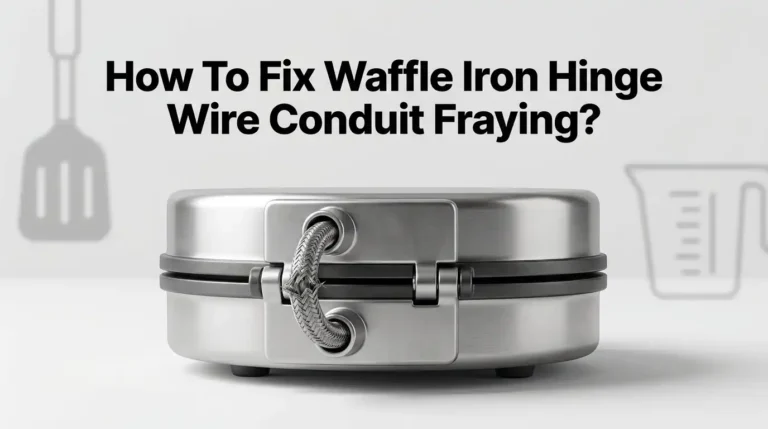 How To Fix Waffle Iron Hinge Wire Conduit Fraying?